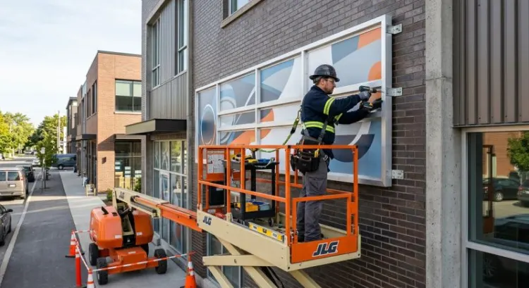 Enseigne et signalétique extérieure d'un local professionnel : autorisations, taxe locale et pose