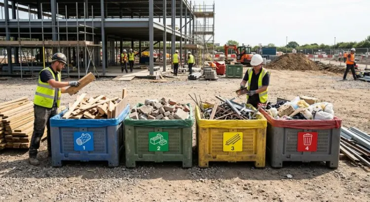Recycler et évacuer les déchets d'un chantier d'aménagement de local : tri, bennes et bordereau de suivi